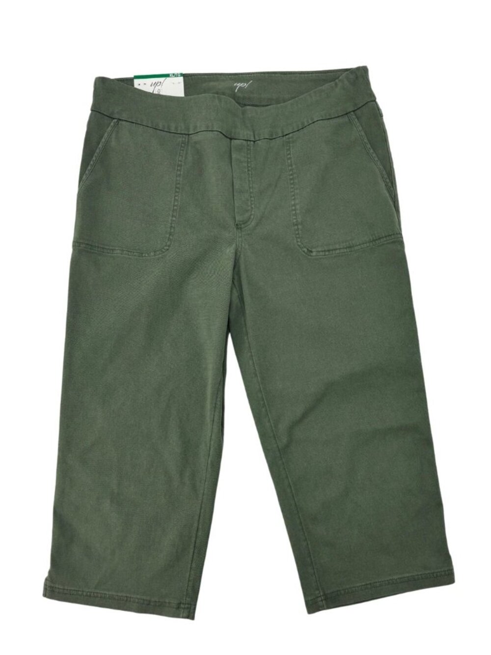 Up! Ladies Cropped Pants | Pull On | Green | Size Extra Large **NEW
